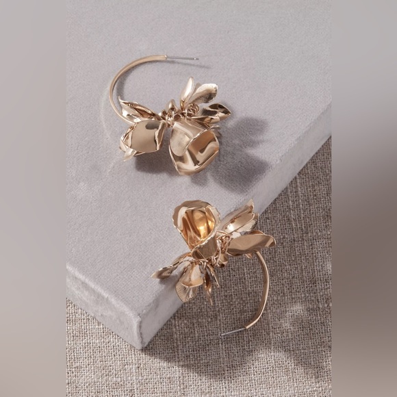 Anthropologie Jewelry - New Anthropologie BHLDN A.B. Ellie Hawkins Earrings Gold